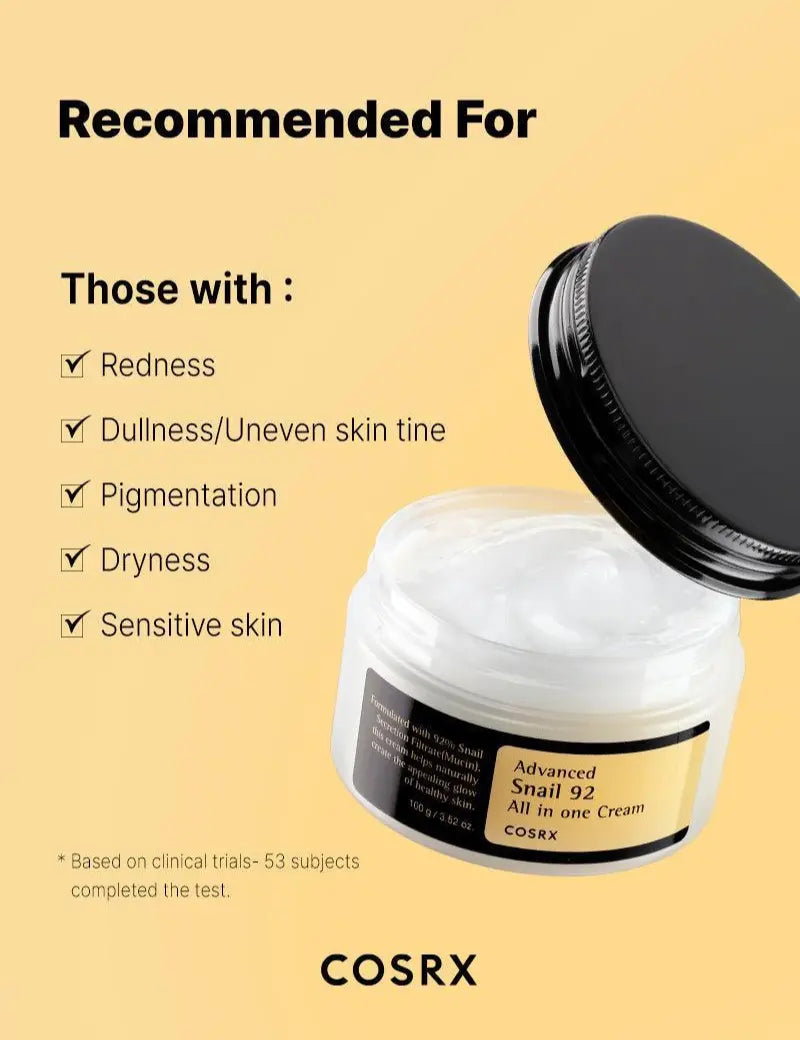 Cosrx – Advanced Snail 92 All In One Cream (100g)